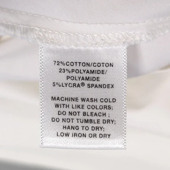 LAFAYETTE 148 Ivory Zip Front Classic Blouse Long Sleeve Stretch Top 22W - Picture 6 of 8